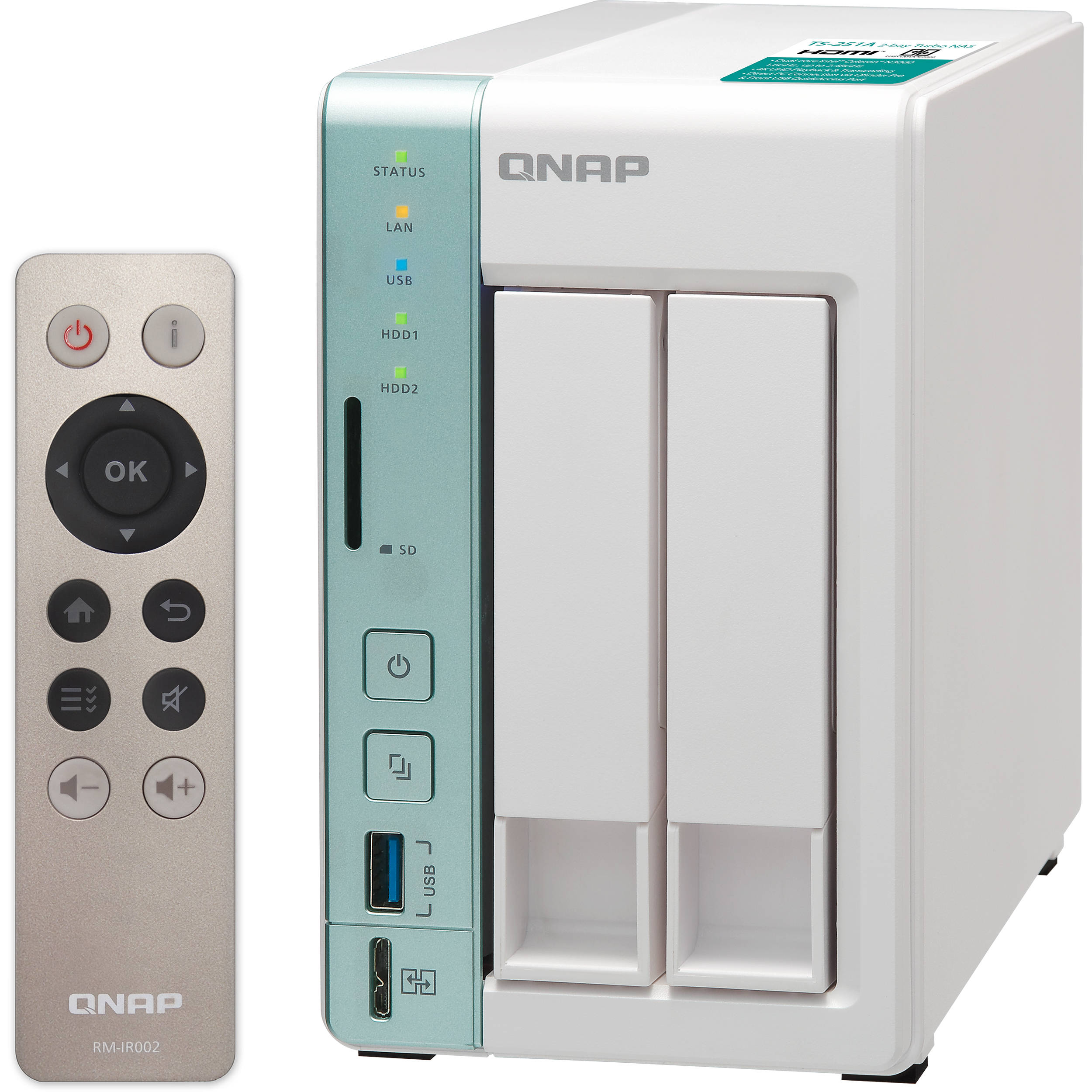 Qnap Ts 251a 2 Bay Nas Enclosure Ts 251a 4g Us B H Photo Video