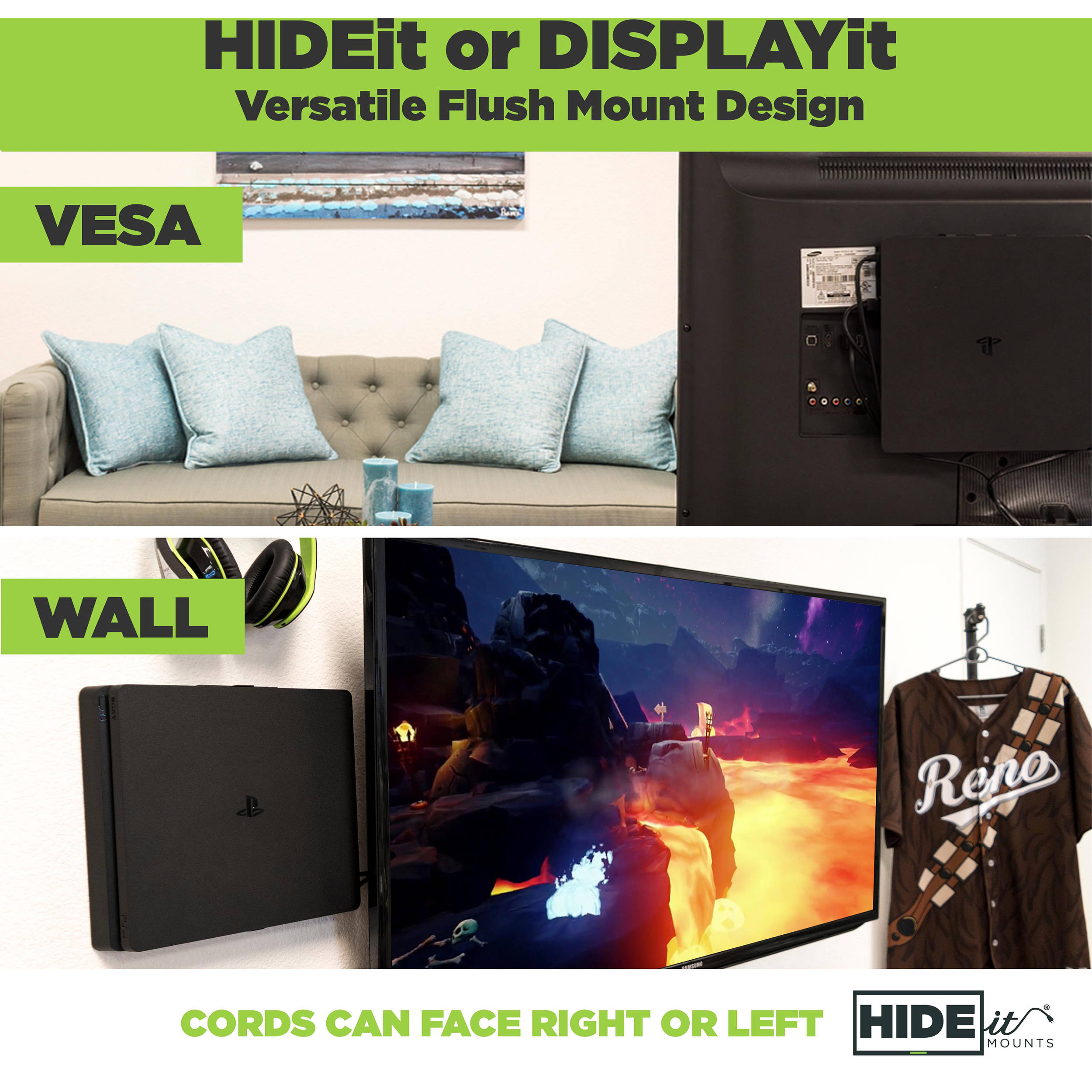 Hideit Mounts Ps4 Slim Wall Mount For Sony Playstati Hideit 4s