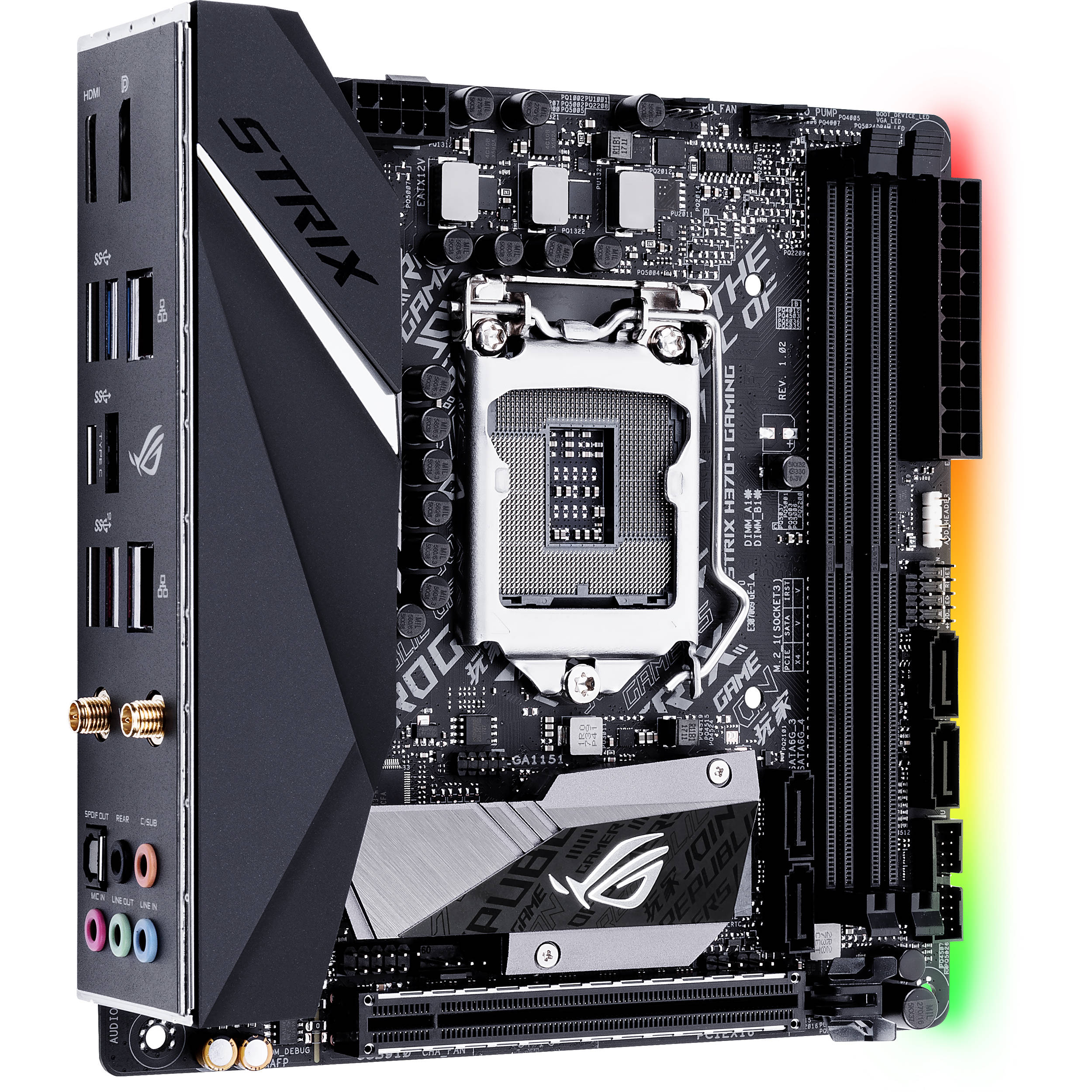 Asus Republic Of Gamers Strix H370 I Rog Strix H370 I Gaming B H