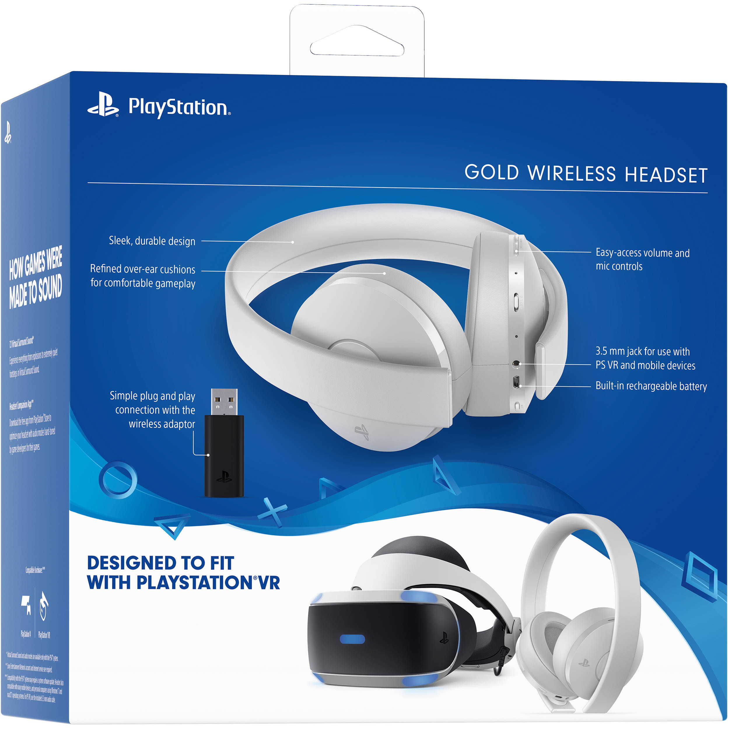 playstation gold wireless headset