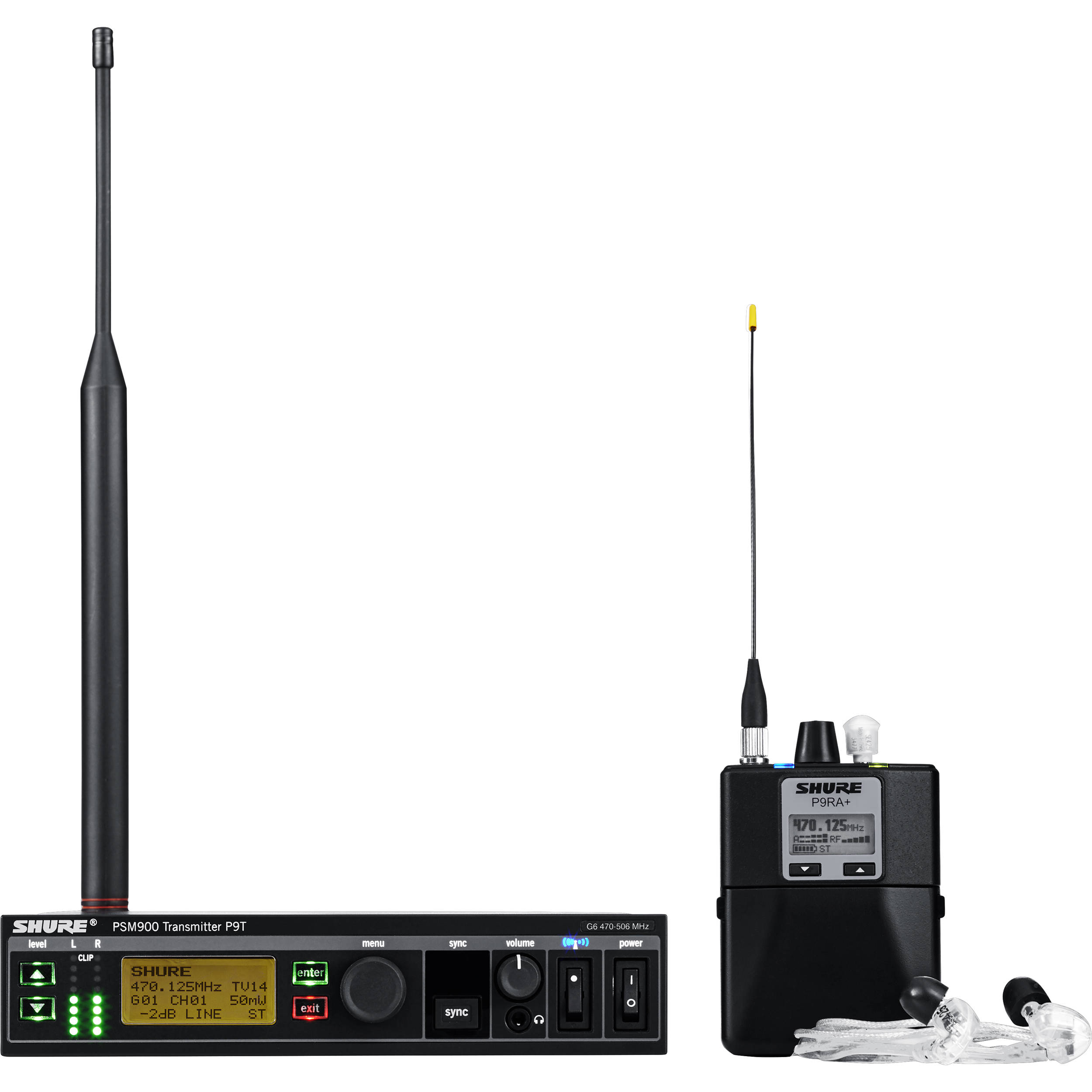 Shure P9TRA+425CL PSM 900 Personal Monitor System G7