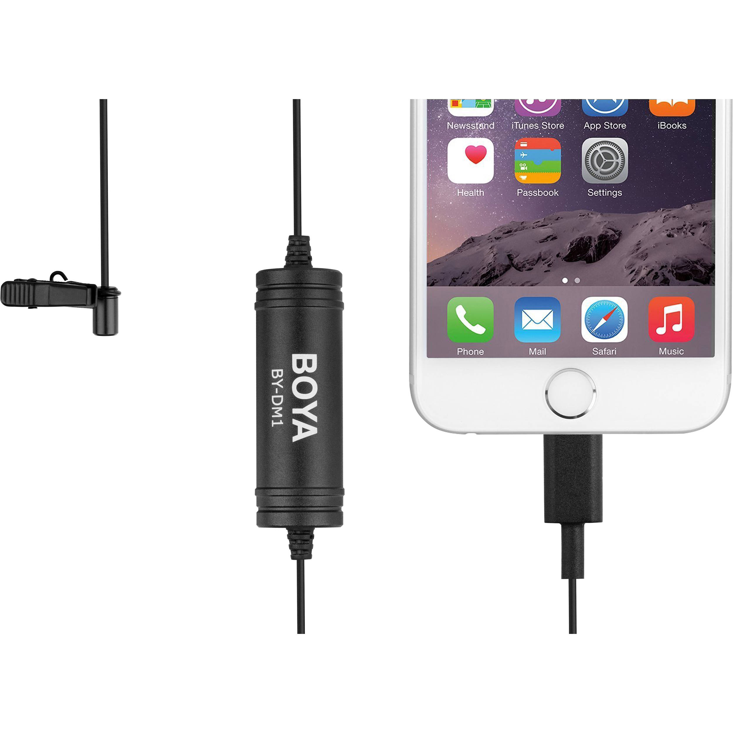 BOYA Lapel Clip-on Mic with iOS MFI Certified Lightning Input for iPhone X 8 7 Plus SE 6 6s iPad Pro Mini iPod Touch for YouTube Video Vblog Podcast Micro Film 19ft //6m iPhone Lavalier Microphone