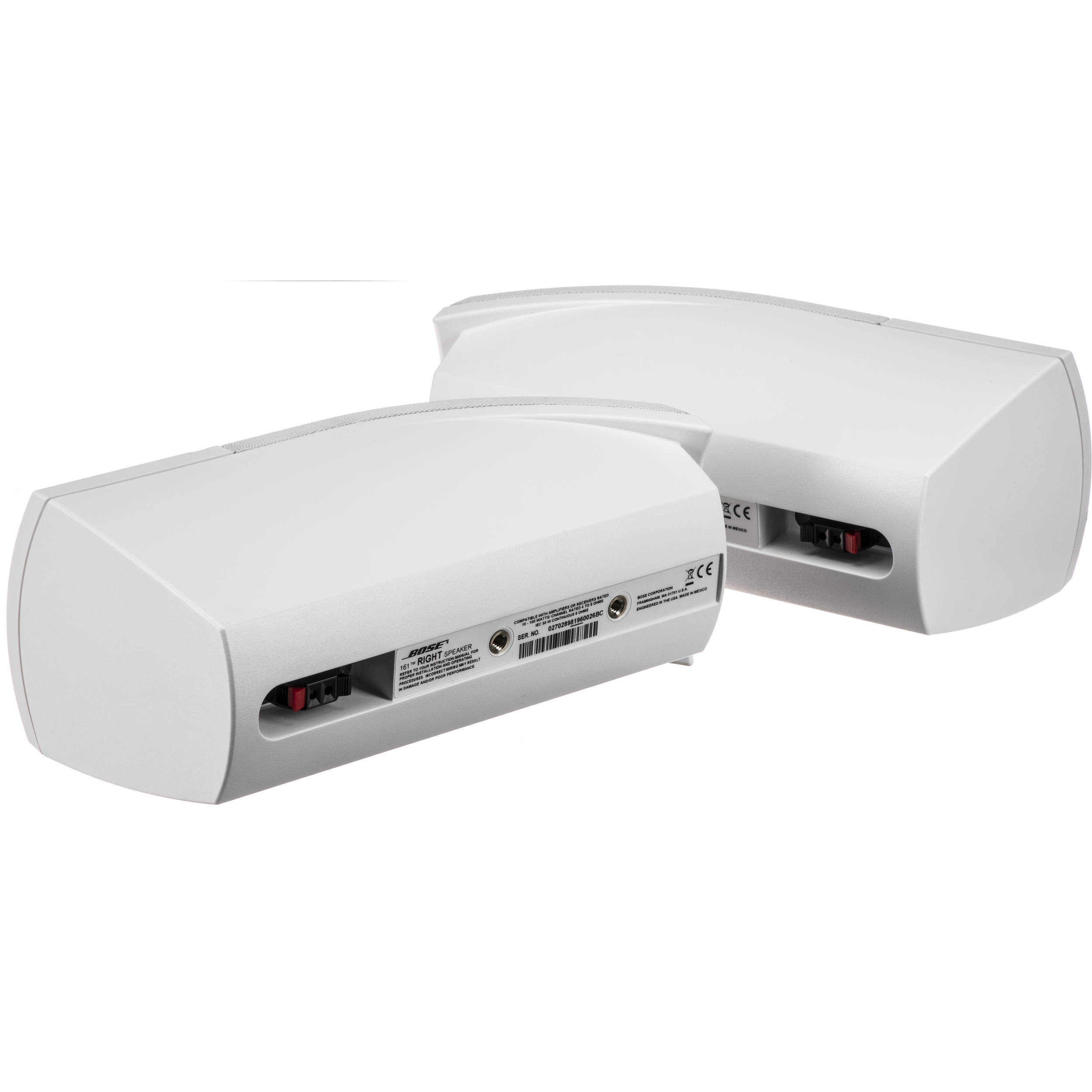 Bose 161 Full Range Bookshelf Speakers White Pair 27028 B H