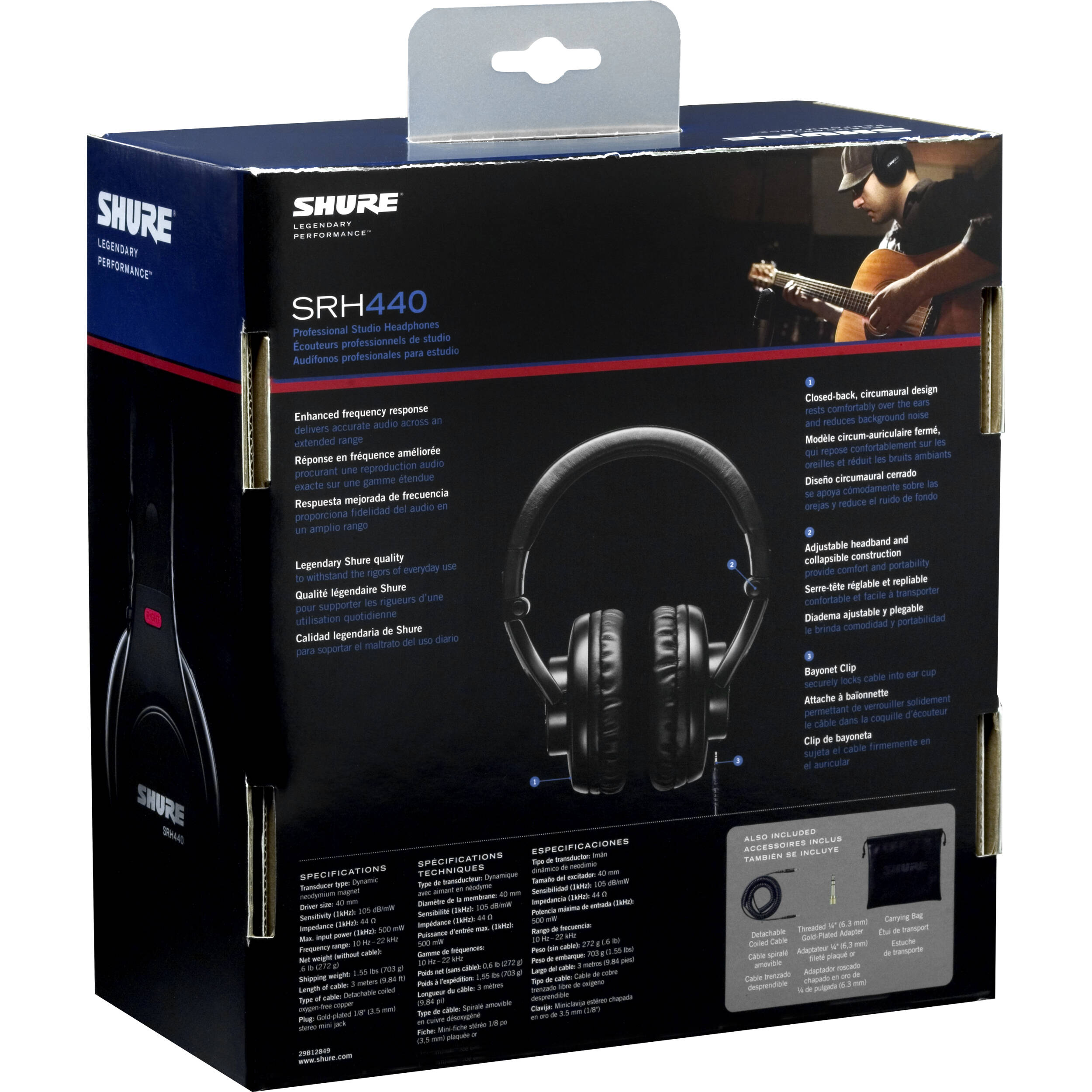 shure srh440 frequency response