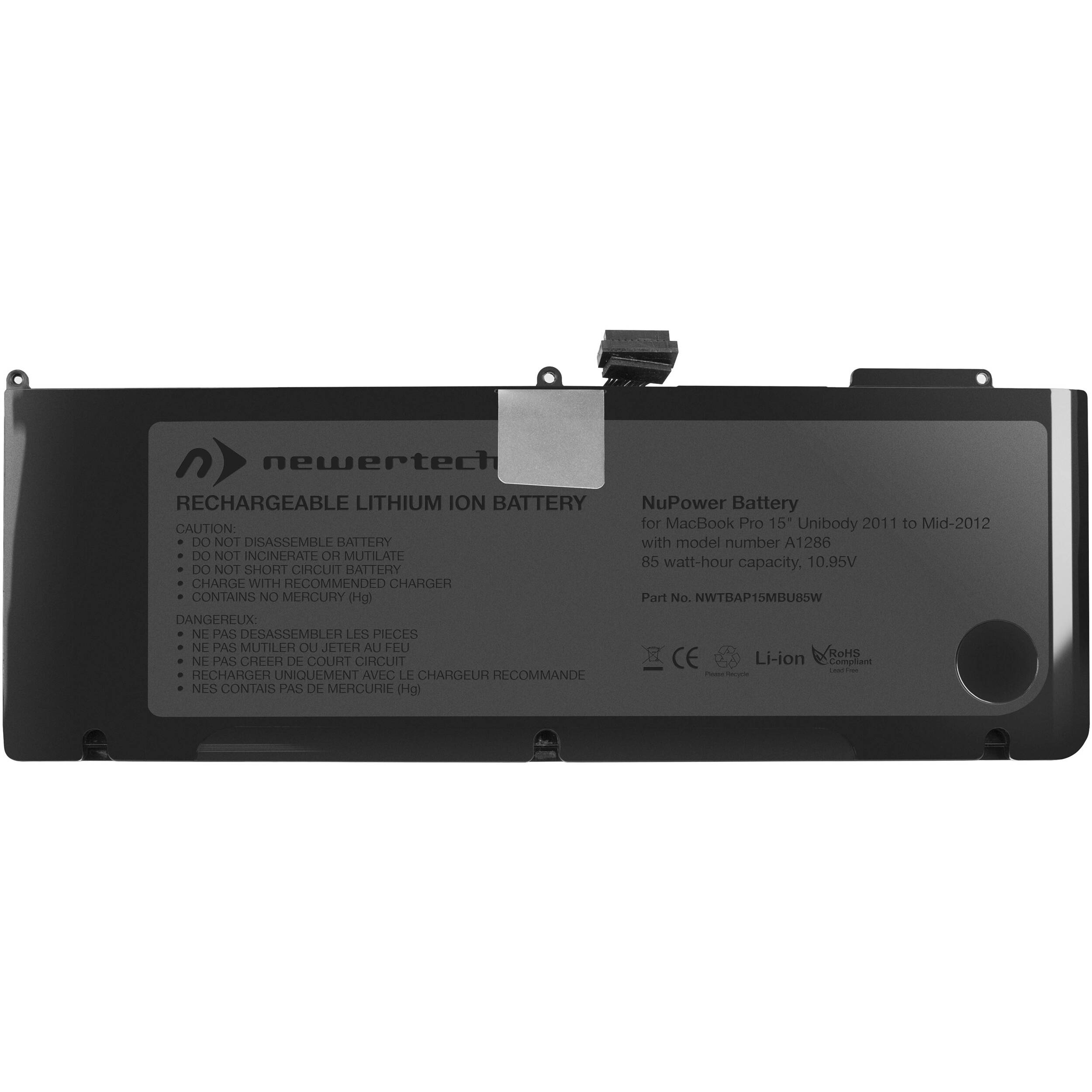 Newertech Nupower 85wh Battery Replacement Nwtbap15mbu85w B H