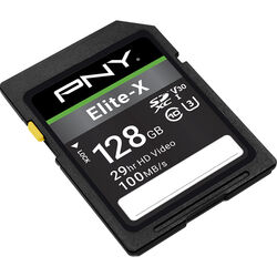 PNY 128GB Elite-X UHS-I SDXC Memory Card 