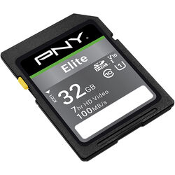 PNY 32GB Elite UHS-I SDHC Memory Card 
