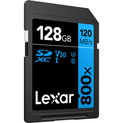 Lexar 128GB High-Performance 800x UHS-I SDXC Memory Card (BLUE Series)