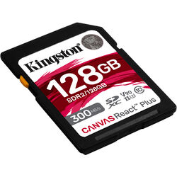 Kingston 128GB Canvas React Plus UHS-II SDXC Memory Card