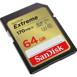 SanDisk 64GB Extreme UHS-I SDXC Memory Card 