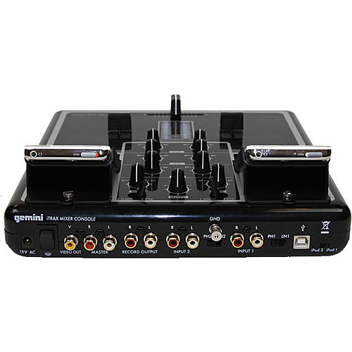 Gemini 2 Channel Analog Mini Dj Audio Mixer - Black