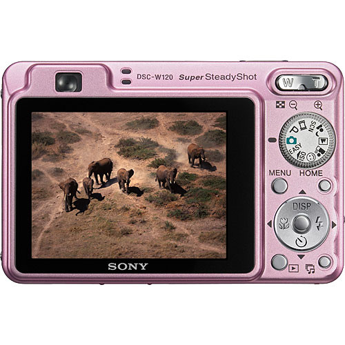 Sony Cyber-shot DSC-W120 Digital Camera (Pink) DSCW120/P B&H
