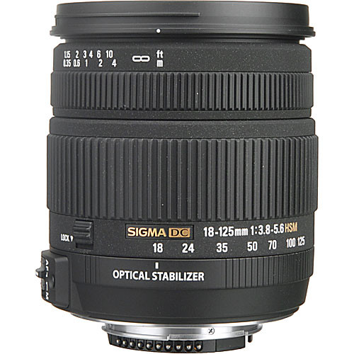 Sigma 18-125mm f/3.8-5.6 DC OS HSM Lens for Nikon Digital SLR