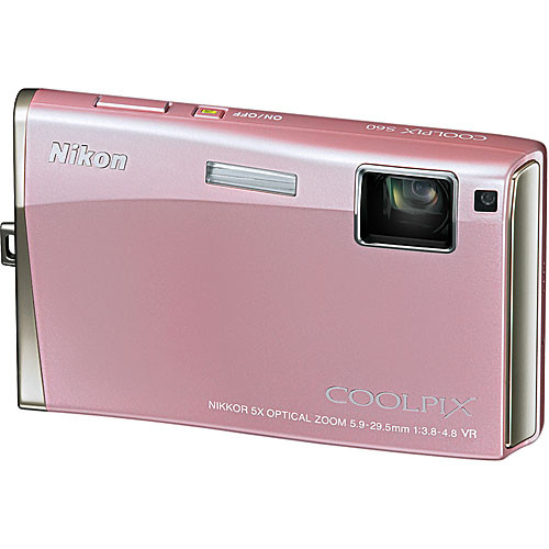 Nikon Coolpix S60 Digital Camera (Champagne Pink) 26132 B&H