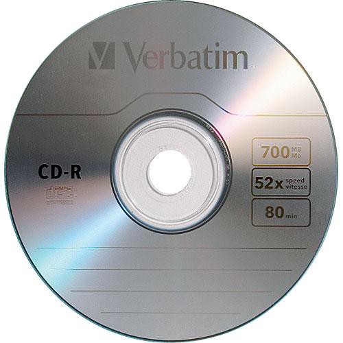 Verbatim CD-R 700MB Disc (100-Pack Spindle) 94554 B&H Photo Video