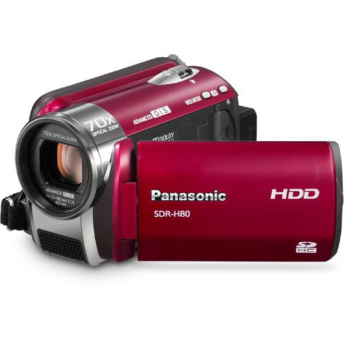 Panasonic SDR-H80 60GB Standard Definition Camcorder (Red)