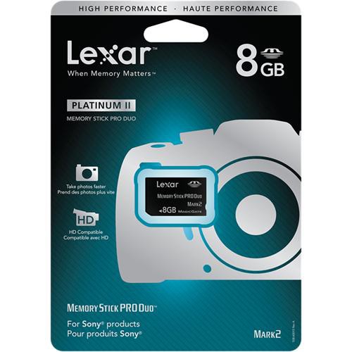 Lexar 8GB Platinum II Memory Stick PRO Duo LMSPD8GBBSBNA B&H