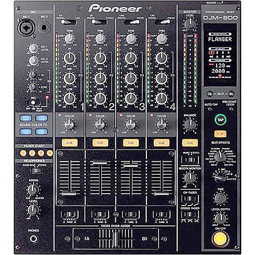 Pioneer DJM800 - Four Channel Professional DJ Mixer and Case