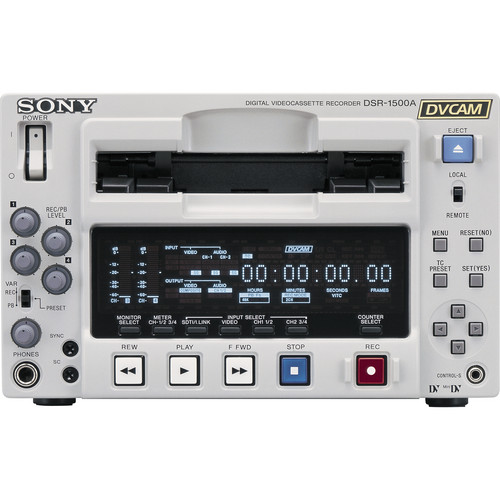 Sony DSR-1500A DVCAM Compact Player/Recorder with RS-422, 6-Pin i.Link I/O,  DVCPRO Playback