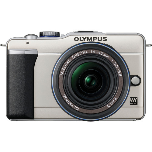 Olympus PEN E-PL1 Digital Camera (Champagne) 262851 B&H Photo