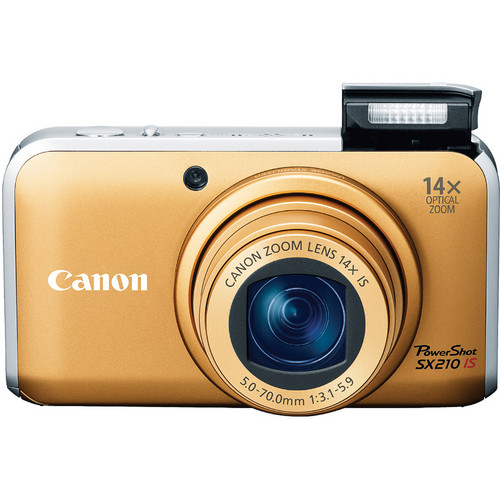 Canon PowerShot SX210 IS Digital Camera (Gold) 4245B001 B&H