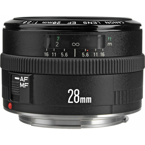 Canon Wide Angle EF 28mm f/2.8 Autofocus Lens 2505A002 B&H Photo