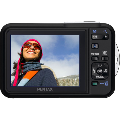 Pentax Optio WS80 Waterproof Digital Camera (White/Purple) With