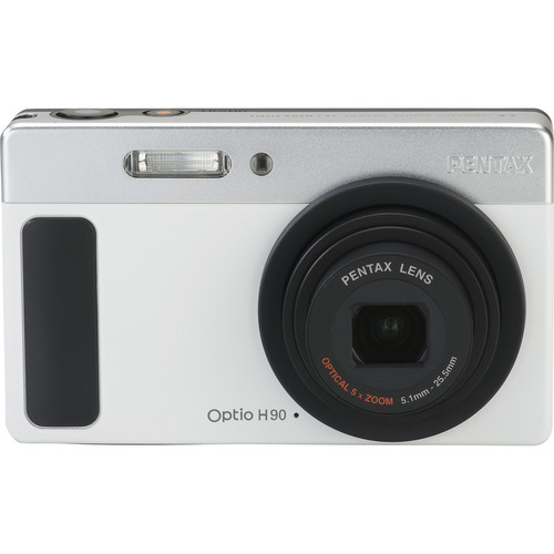 Pentax Optio H90 Digital Camera (Ceramic White) 16501 B&H Photo