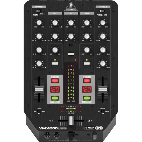 Behringer VMX200USB - Two Channel DJ Mixer VMX200USB B&H Photo
