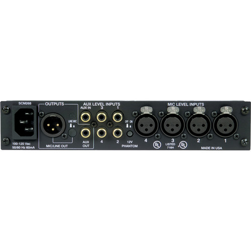 Shure SCM268 4-Channel Microphone Mixer