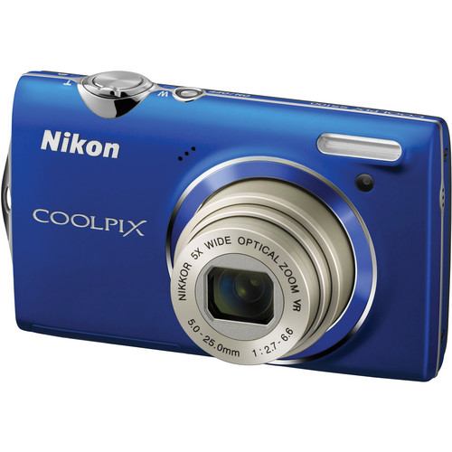 Nikon CoolPix S5100 Compact Digital Camera (Blue) 26225 B&H