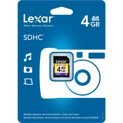 Lexar 4GB Multi-Use SDHC Memory Card (Class 4) LSD4GBASBNA B&H