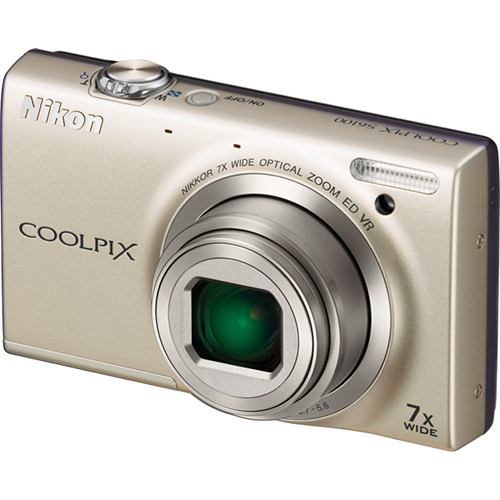 Nikon Coolpix S6100 Digital Camera (Silver) 26269 B&H Photo Video