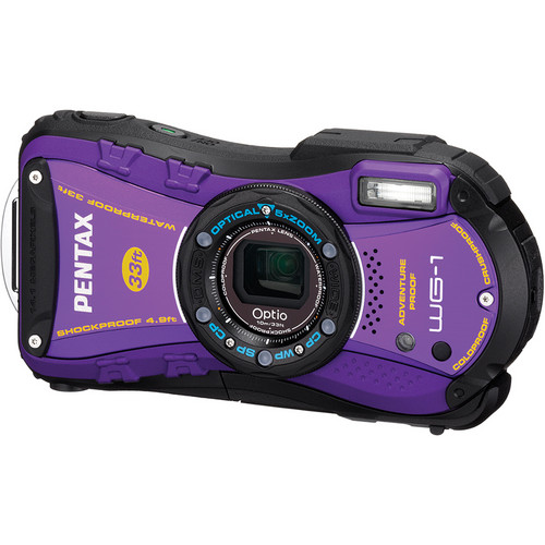 Pentax Optio WG-1 Digital Camera (Purple) 16941 B&H Photo Video