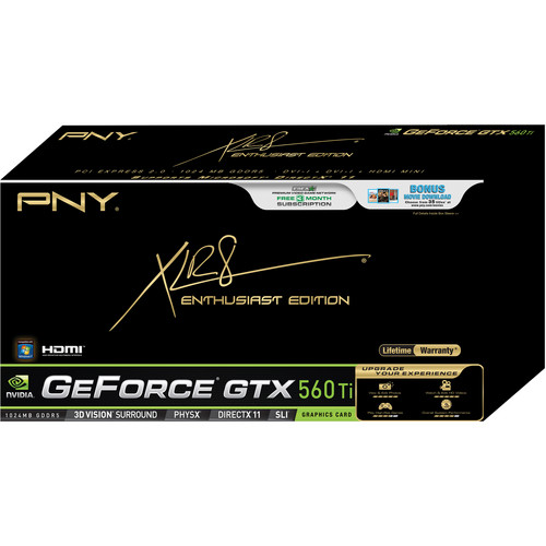 PNY nVIDIA GeForce GTX 560 Ti 1024MB PCIe Display VCGGTX560TXPB