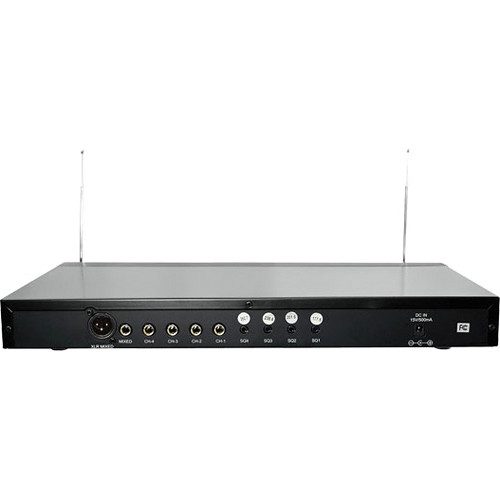 Pyle Pro PDWM4300 4 Mic VHF Wireless Rack Mount PDWM4300 B H