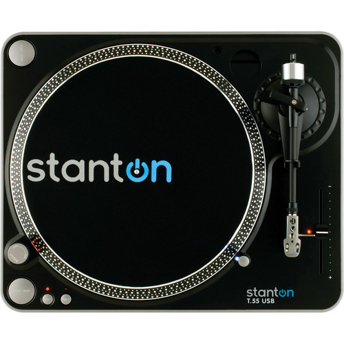 Stanton T.55 USB Belt-Drive DJ Turntable T55USB B&H Photo Video