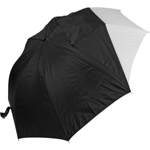 Photoflex Convertible Umbrella - White Satin with Removable Black Backing -  60