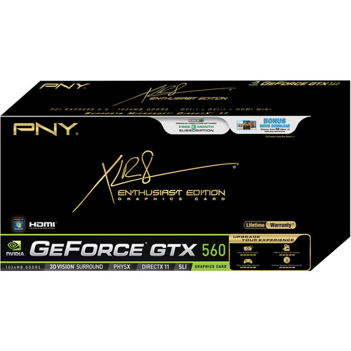 PNY nVIDIA GeForce GTX 560 1024MB PCIe Display Card VCGGTX560XPB