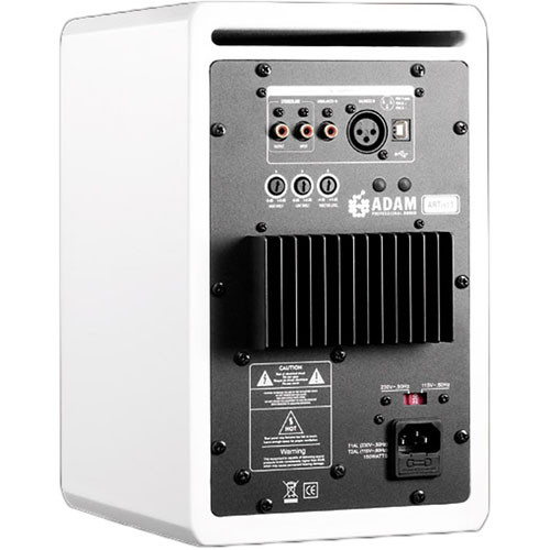 adam audio artist 3 powered studio monitor glossy white