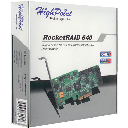 HighPoint RocketRAID 640 4-Port SATA 6Gb/s PCI-E 2.0 x4 RR640