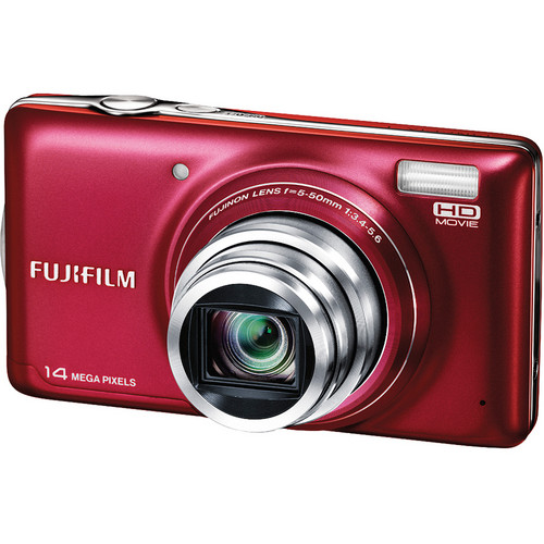 FUJIFILM FinePix T350 Digital Camera (Red) 16222337 B&H Photo