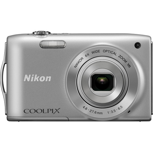 Nikon Coolpix S3300 Digital Camera (Silver) 26309 B&H Photo Video