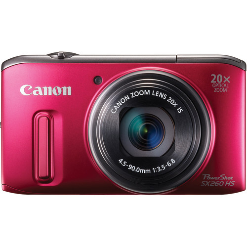 Canon PowerShot SX260 HS Digital Camera (Red) 6195B001 B&H Photo