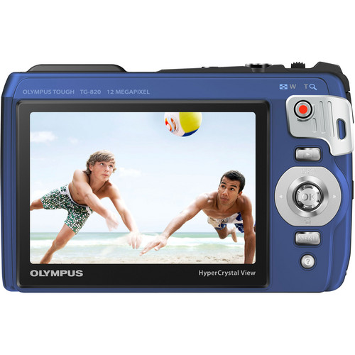 Olympus Tough TG-820 iHS Digital Camera (Blue) V104060UU000 B&H