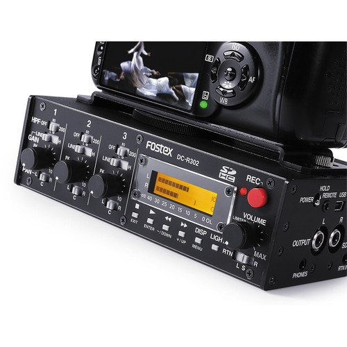 Fostex DC-R302 3-Channel Audio Mixer and Stereo Recorder DC-R302