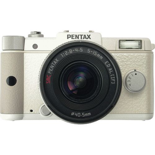 Pentax Q Digital Camera with 5-15mm Lens (White) 15170 B&H Photo