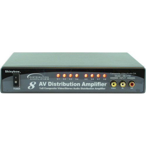 Shinybow SB-3708 1 x 8 Composite Video Audio Distributi SB-3708