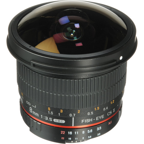 Samyang 8mm f/3.5 HD Fisheye Lens with AE Chip and SYHD8M-N B&H
