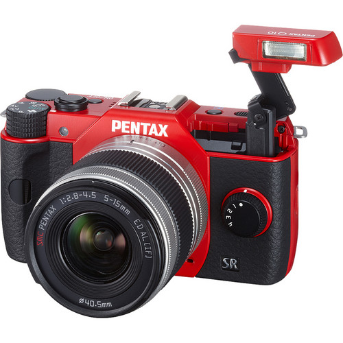 Pentax Q10 Compact Mirrorless Camera with 5-15mm Lens (Red)